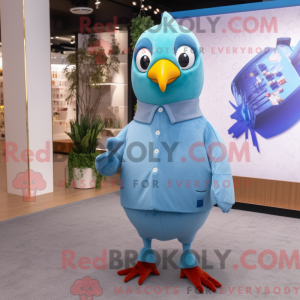 Sky Blue Pigeon mascot...