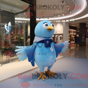 Sky Blue Pigeon mascot...