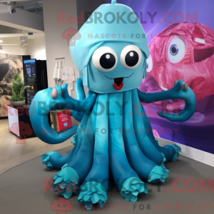 Cyan Kraken máscara de...