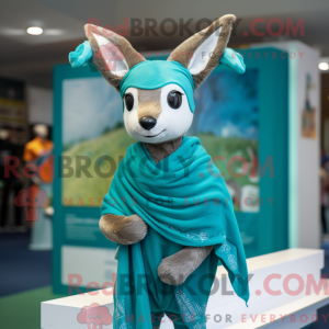 Teal Roe Deer mascot...