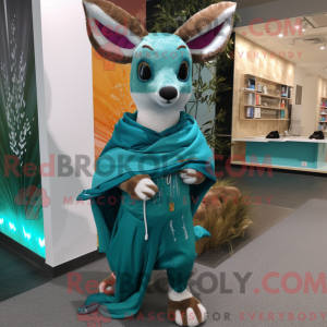 Teal Roe Deer mascot...