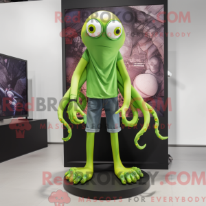 Limegrønn Kraken máscara de...