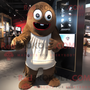 Brown Ghost mascot costume...