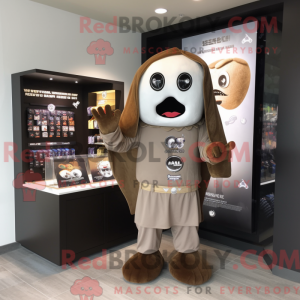 Brown Ghost mascot costume...