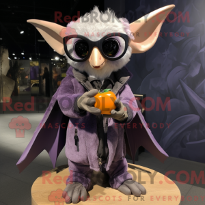Lavender Fruit Bat mascot...