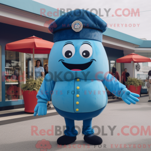 Blue Burgers mascot costume...