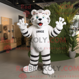 White Tiger maskot kostyme...
