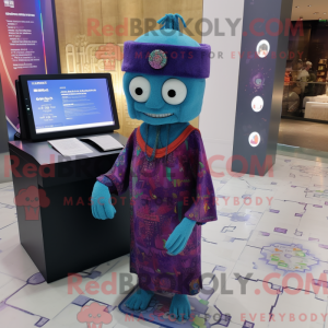 Computermascottekostuumkara...