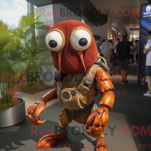 Rust Eremit Krabbe maskot...