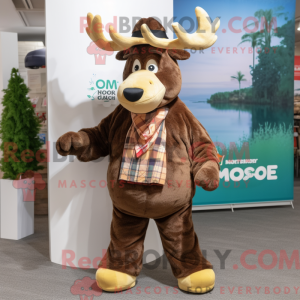 Brown Moose mascot costume...
