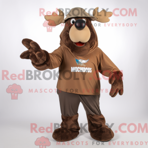 Brown Moose mascot costume...