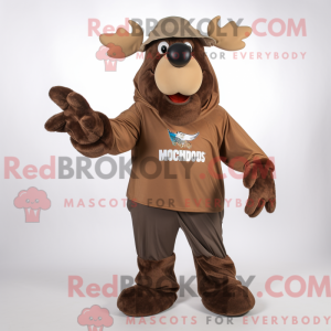 Brown Moose mascottekostuum...