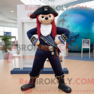 Navy Pirate mascot costume...