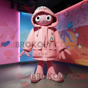Pink Kraken maskot kostume...
