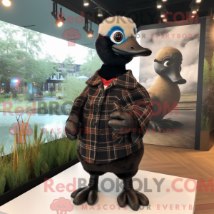 Sort Gosling maskot kostume...