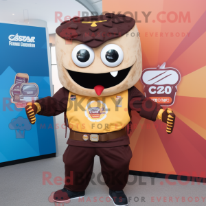 Brown Nachos mascot costume...