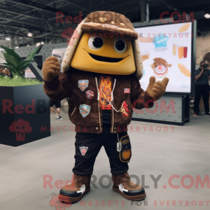 Brown Nachos mascot costume...