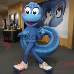 Blue Snake mascotte kostuum...