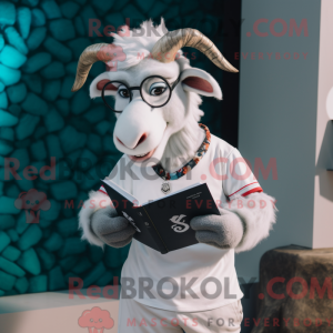 Silver Goat mascot costume...