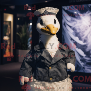 Navy Goose maskot kostume...