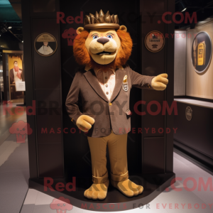 Brown King mascot costume...