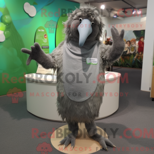 Gray Kiwi mascot costume...