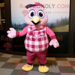 Pink Quail mascot costume...