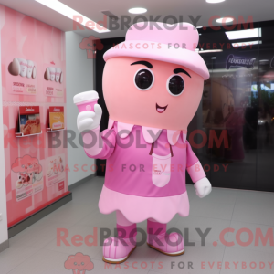 Pink Ice Cream maskot...