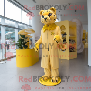 Lemon Yellow Panther mascot...