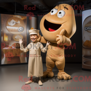 Tan Goulash mascot costume...