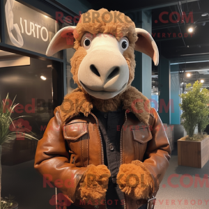 Rust Merino Sheep mascot...