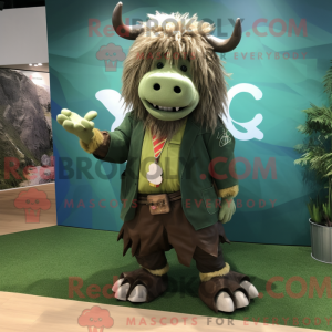 Olive Yak mascottekostuum...