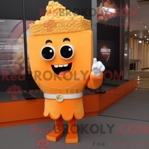 Orange Pop Corn maskot...