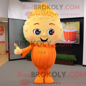 Orange Pop Corn maskot...