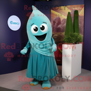 Costume de mascotte Cyan...