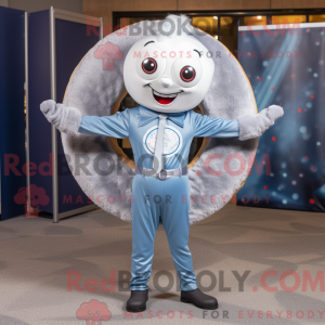 Silver Donut mascot costume...