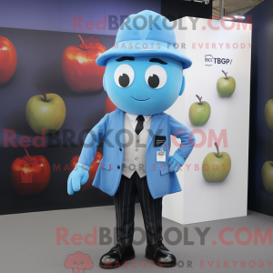 Sky Blue Apple maskot...