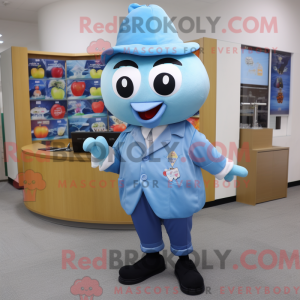 Sky Blue Apple maskot...