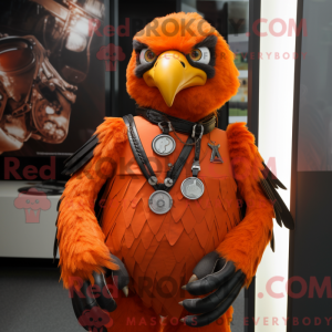 Orange Hawk mascot costume...