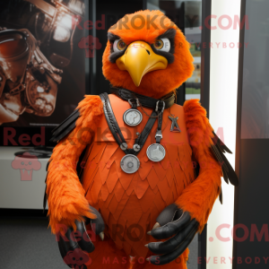 Orange Hawk-mascottekostuum...