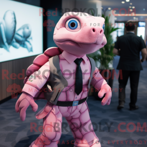 Pink Sea Turtle mascot...