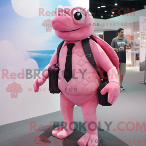 Pink Sea Turtle mascot...