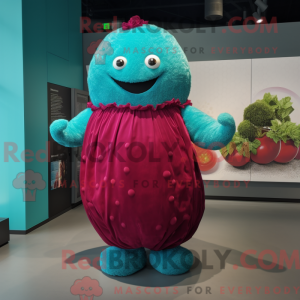 Turkis hindbær maskot...