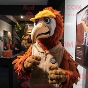 Rust Vulture maskot kostume...