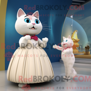 Cream Cat mascot costume...