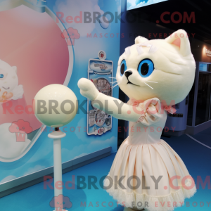 Cream Cat mascottekostuum...