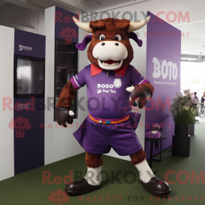 Purple Bull maskot kostume...