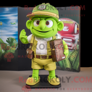 Postava maskota Lime Green...