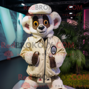 Cream Lemur maskot...
