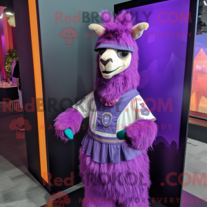 Lilla Lama maskot kostume...